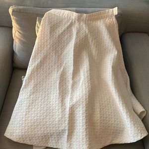 **New Side Zipper Flare Cream Skirt